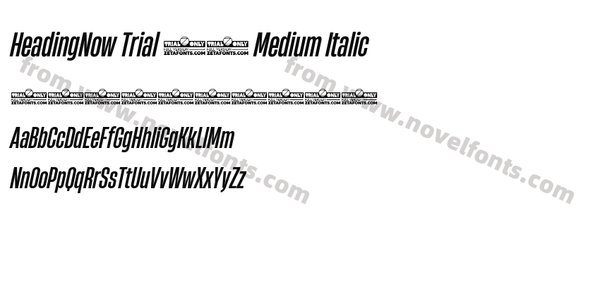 HeadingNow Trial 35 Medium ItalicPreview