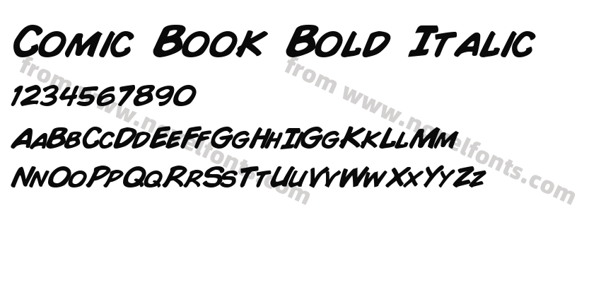 Comic Book Bold ItalicPreview