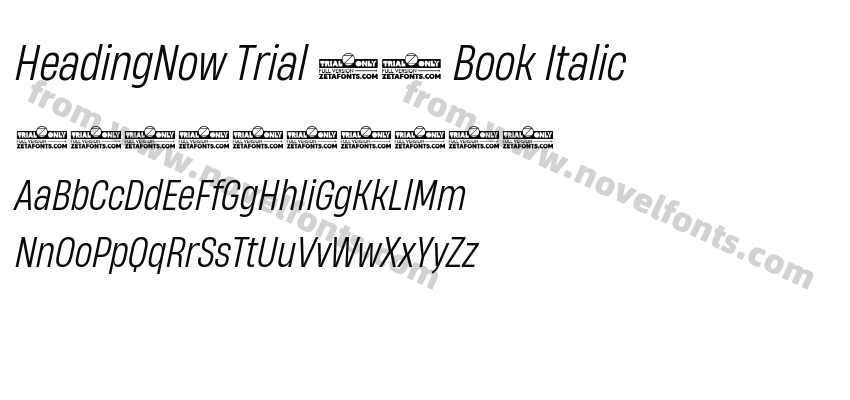 HeadingNow Trial 53 Book ItalicPreview