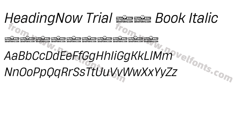 HeadingNow Trial 63 Book ItalicPreview