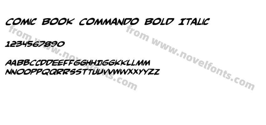 Comic Book Commando Bold ItalicPreview