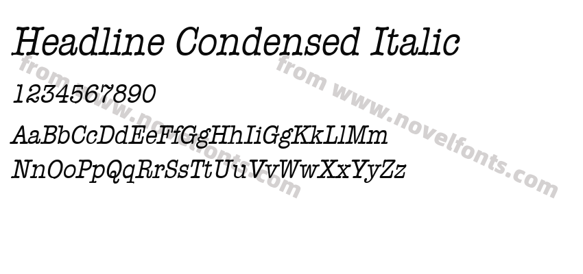 Headline Condensed ItalicPreview