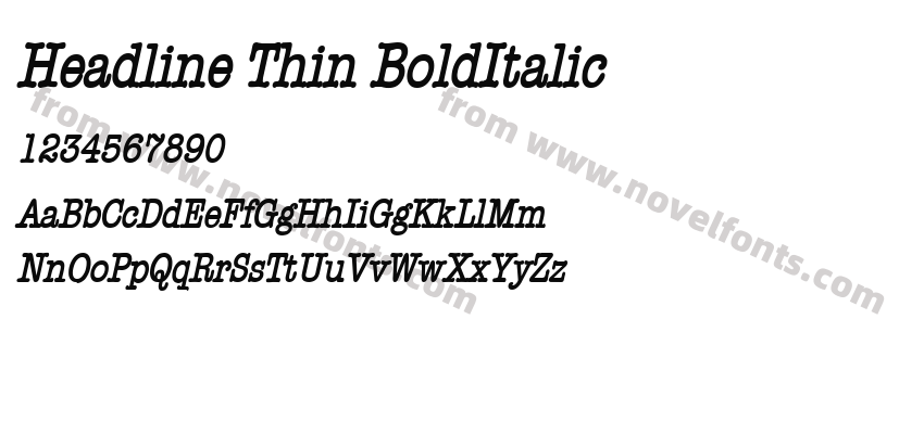 Headline Thin BoldItalicPreview