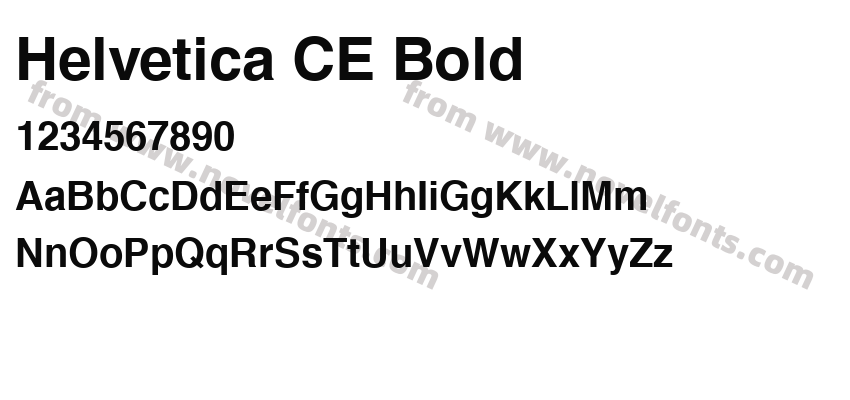 Helvetica CE BoldPreview