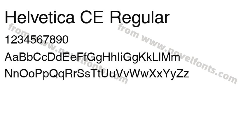 Helvetica CE RegularPreview