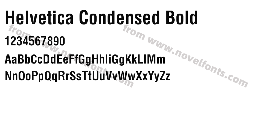 Helvetica Condensed BoldPreview