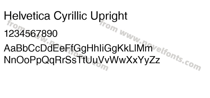 Helvetica Cyrillic UprightPreview