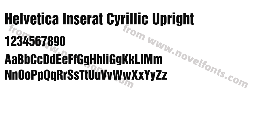 Helvetica Inserat Cyrillic UprightPreview