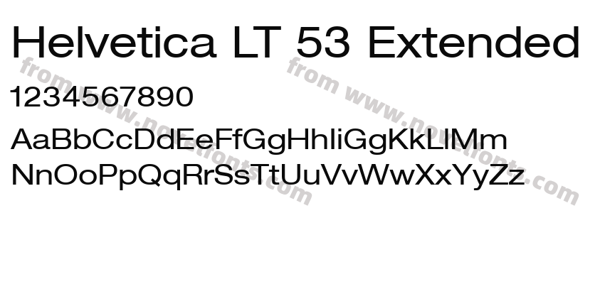 Helvetica LT 53 ExtendedPreview