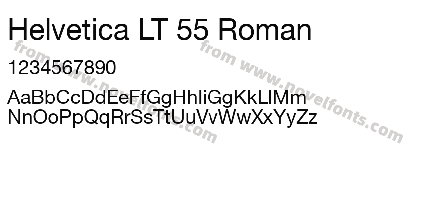 Helvetica LT 55 RomanPreview