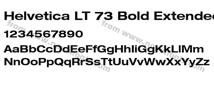 Helvetica LT 73 Bold ExtendedPreview