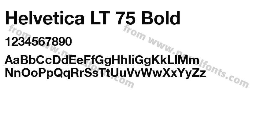 Helvetica LT 75 BoldPreview