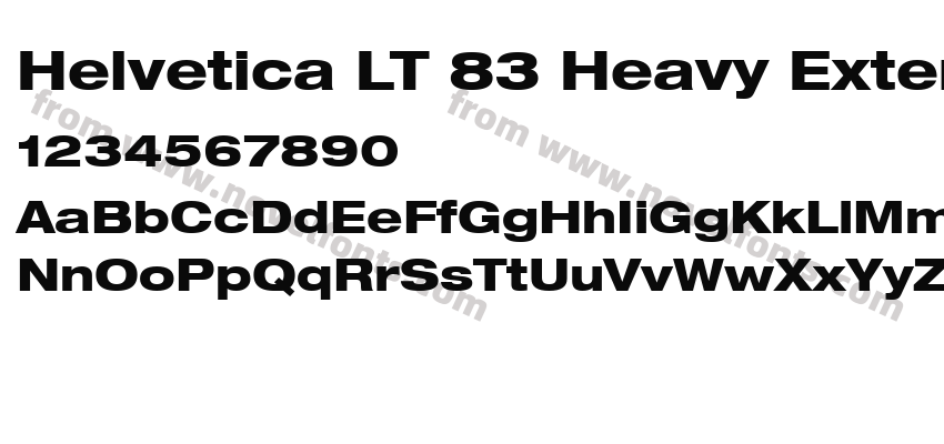 Helvetica LT 83 Heavy ExtendedPreview