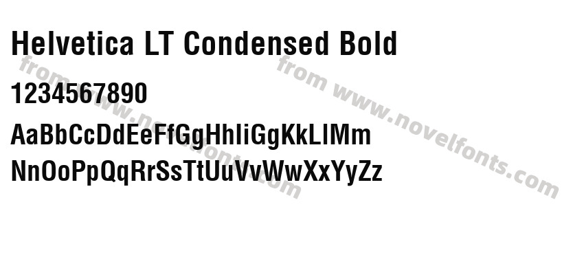 Helvetica LT Condensed BoldPreview