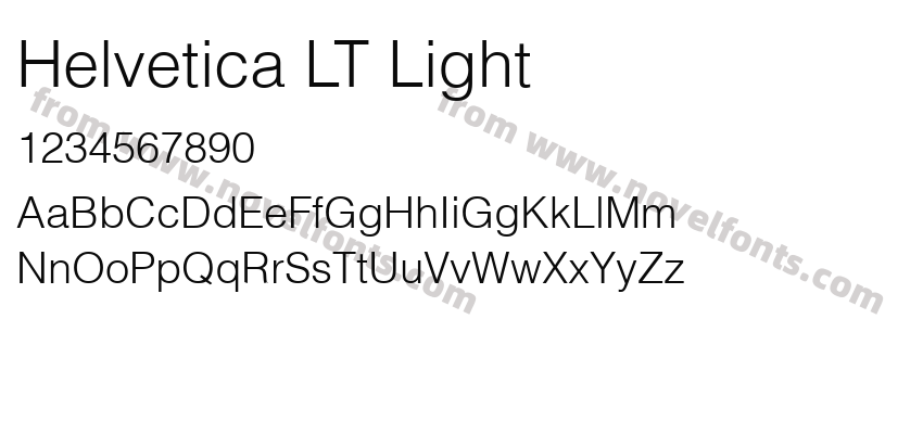 Helvetica LT LightPreview