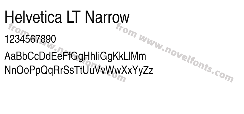 Helvetica LT NarrowPreview