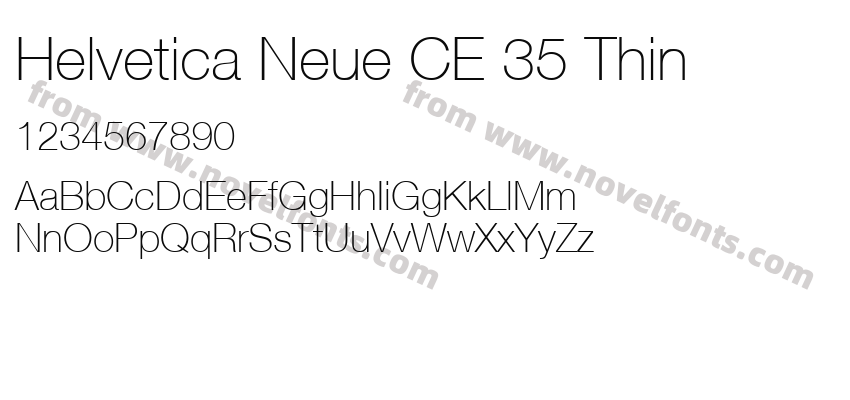 Helvetica Neue CE 35 ThinPreview