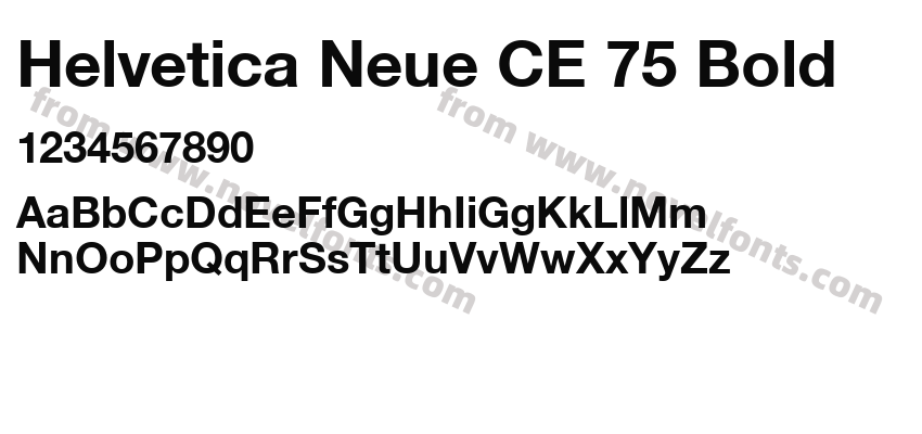 Helvetica Neue CE 75 BoldPreview