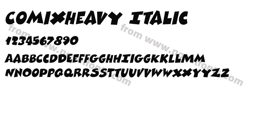 ComixHeavy ItalicPreview