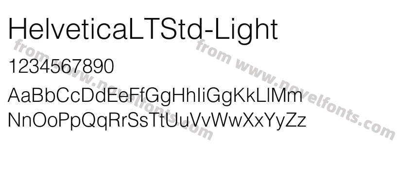 HelveticaLTStd-LightPreview