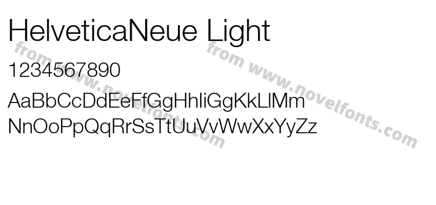 HelveticaNeue LightPreview