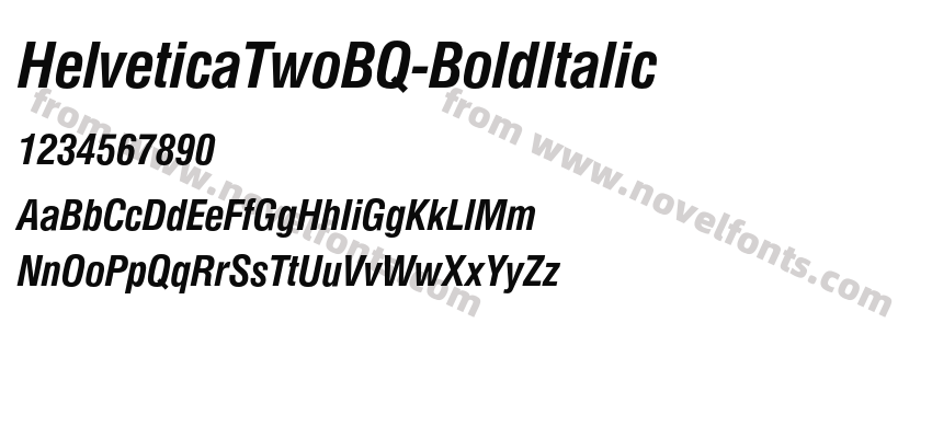 HelveticaTwoBQ-BoldItalicPreview