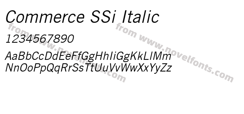 Commerce SSi ItalicPreview