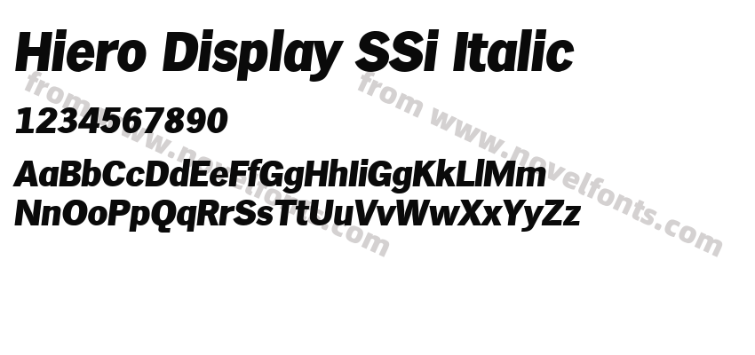 Hiero Display SSi ItalicPreview