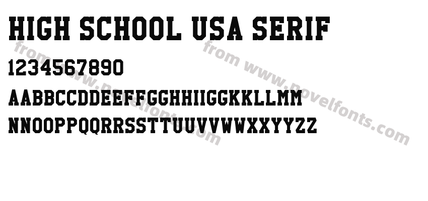 High School USA SerifPreview