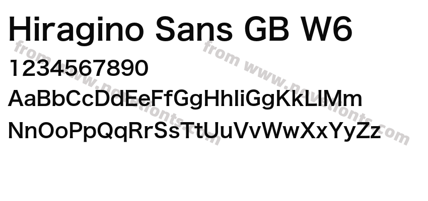 Hiragino Sans GB W6Preview