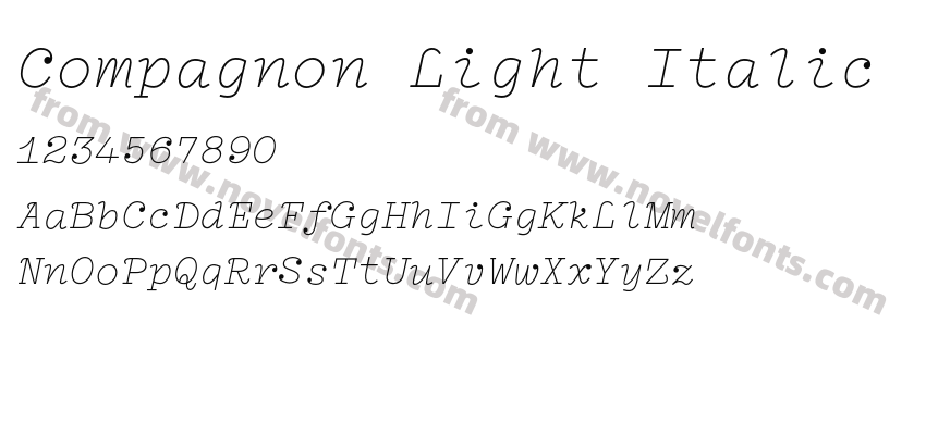 Compagnon Light ItalicPreview