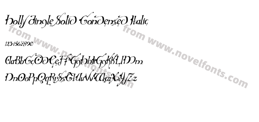 Holly Jingle Solid Condensed ItalicPreview