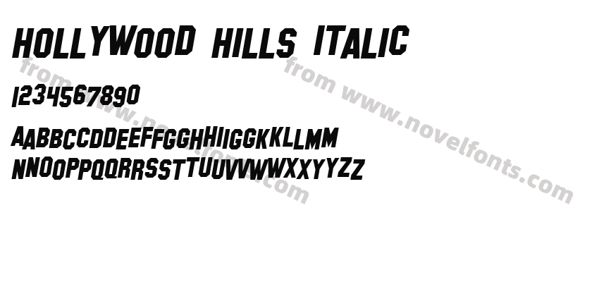 Hollywood Hills ItalicPreview