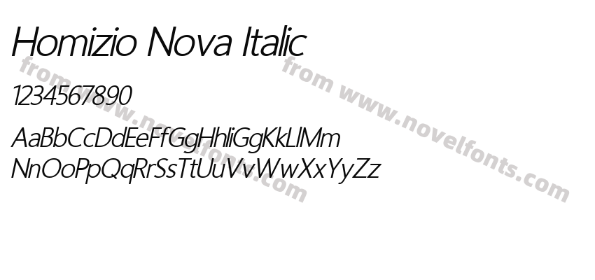 Homizio Nova ItalicPreview