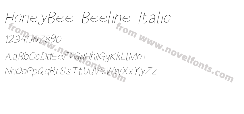 HoneyBee Beeline ItalicPreview