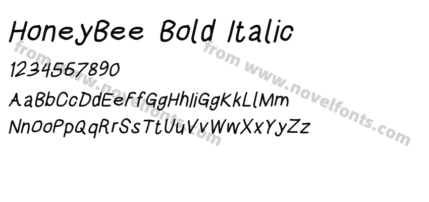 HoneyBee Bold ItalicPreview