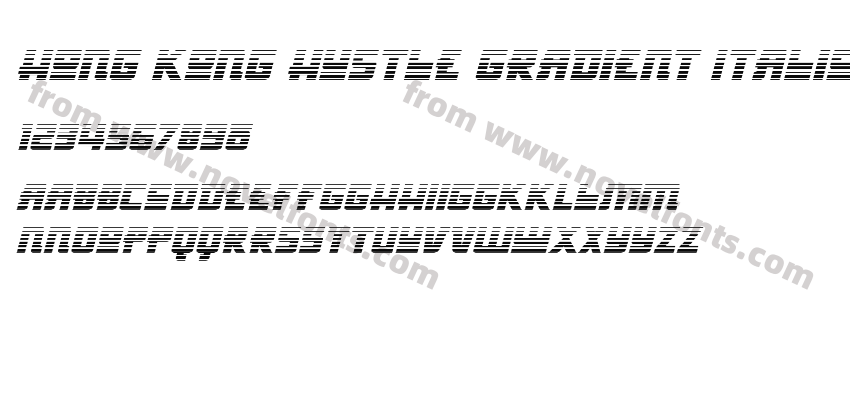 Hong Kong Hustle Gradient ItalicPreview