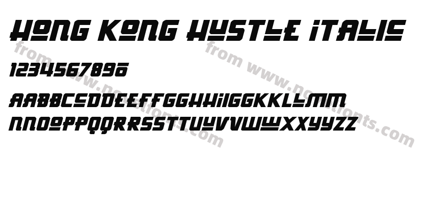 Hong Kong Hustle ItalicPreview