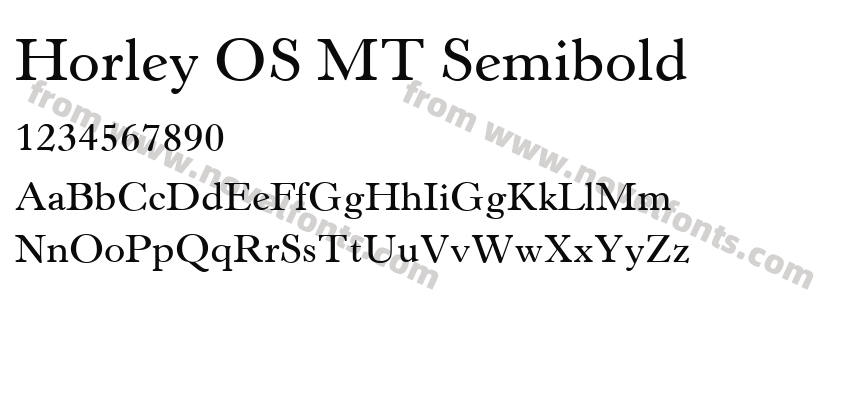 Horley OS MT SemiboldPreview