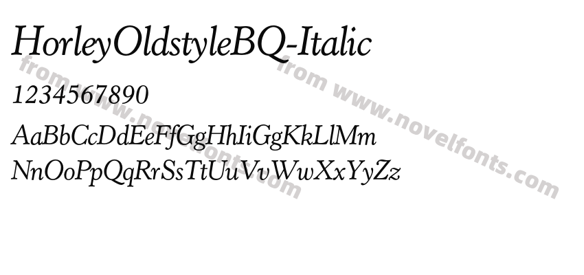 HorleyOldstyleBQ-ItalicPreview