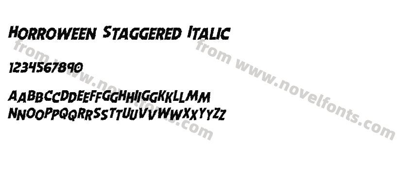 Horroween Staggered ItalicPreview