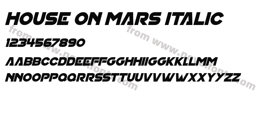 House On Mars ItalicPreview