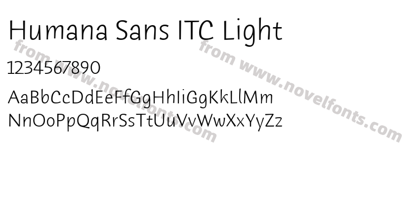 Humana Sans ITC LightPreview