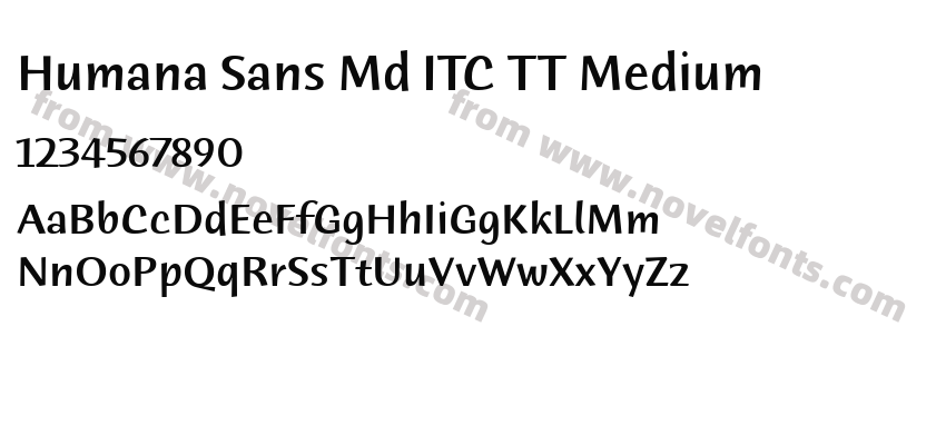 Humana Sans Md ITC TT MediumPreview