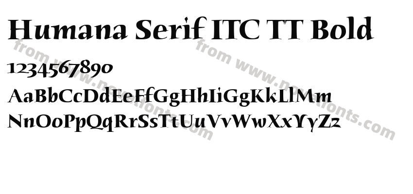 Humana Serif ITC TT BoldPreview