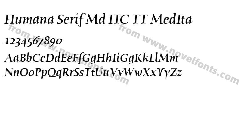 Humana Serif Md ITC TT MedItaPreview