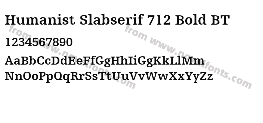 Humanist Slabserif 712 Bold BTPreview