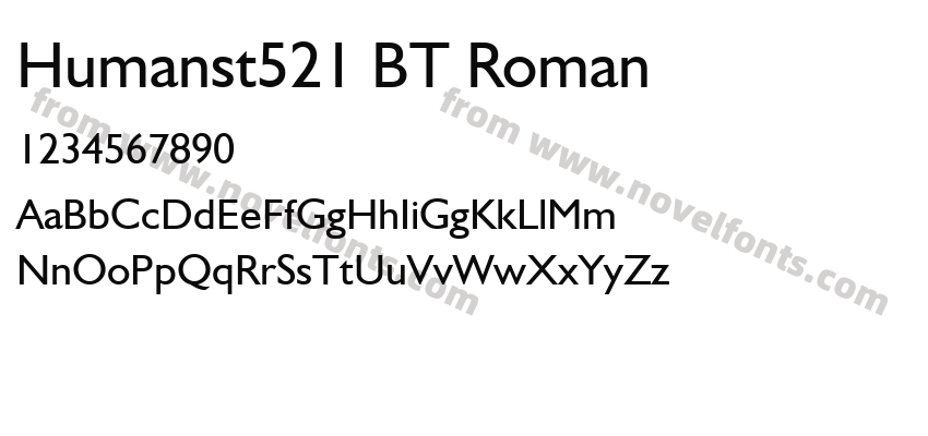 Humanst521 BT RomanPreview