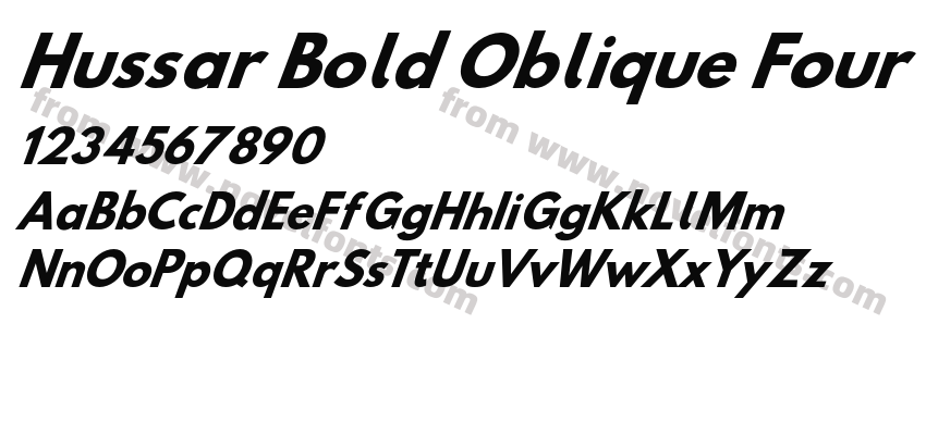 Hussar Bold Oblique FourPreview