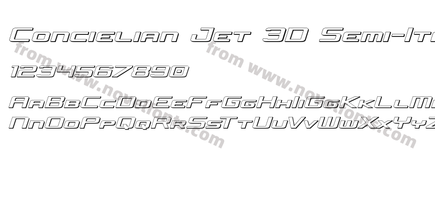 Concielian Jet 3D Semi-ItalicPreview